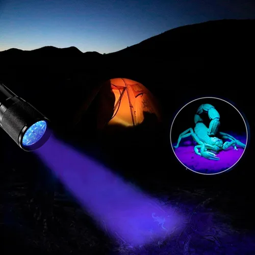 Miniatura 5 de HQRP Profesional 365 nM 9 LED Inspección de piedras preciosas y minerales, identificación, fluorescencia, linterna resplandor luz negra