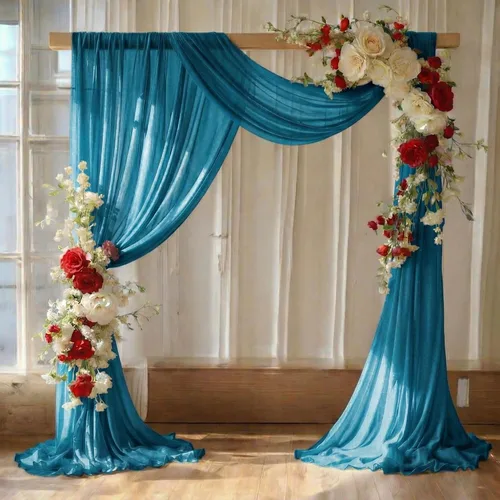 MDS Paquete de 2 paneles de cortina para arco de boda (30 pulgadas de ancho x 20 pies de largo) tela de gasa transparente para boda, ceremonia,