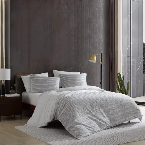 Miniatura 2 de Kenneth Cole New York - Juego de funda de edredón tamaño King, ropa de cama reversible de algodón con fundas a juego, decoración moderna del hogar