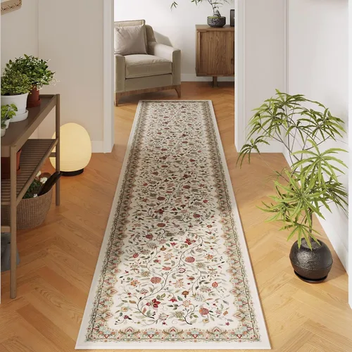 Miniatura 108 de Rugcomf Alfombras Vintage Paisley para Sala de Estar 5' x 7' - Alfombra de Área Lavable a Máquina, Alfombra Floral Antideslizante de Pelo Bajo