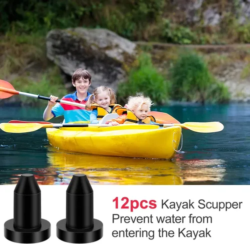 Miniatura 7 de Skylety Tapón de drenaje de kayak, tapones de silicona para agujeros de drenaje, tapón para la mayoría de barcos de pesca, kayak, se adapta a