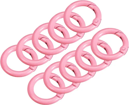 Miniatura 14 de uxcell Anillos redondos de resorte, hebilla de gatillo para bolsos, monederos, llavero