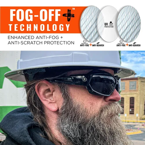 Miniatura 3 de Ergodyne Skullerz Loki Spoggles Gafas de Seguridad Convertibles Antiarañazos - Incluye Junta y Correa para Convertir a Gafas Protectoras, Antivaho