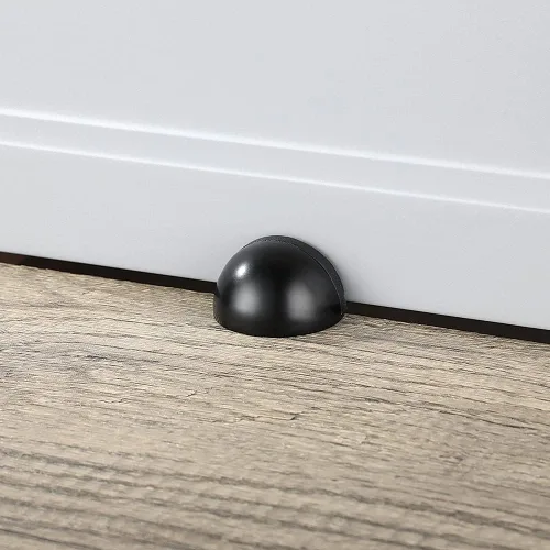 Miniatura 3 de JQK DSB3-BK-P10 - Tope de puerta de piso, para snowboard, almacenamiento de acero inoxidable, amortiguador de sonido, parachoques de pared, estante