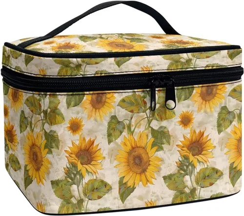 Miniatura 21 de doginthehole Bolsa de maquillaje, bolsa de cosméticos de viaje, bolsa de aseo portátil grande, organizador de accesorios para mujeres y niñas