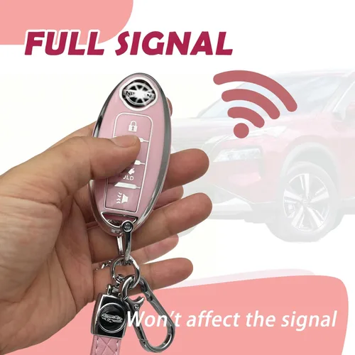Miniatura 5 de Joilery Funda para llavero para Nissan Rogue Altima Accesorios, Compatible con llave de 4 botones, Carcasa protectora de TPU para Sentra, Murano