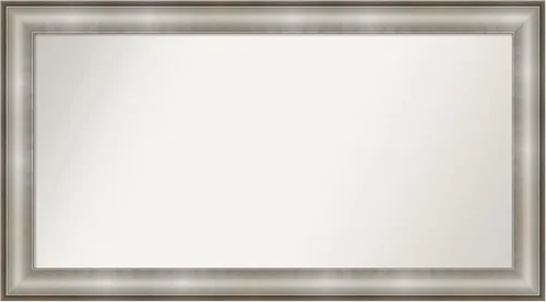 Miniatura 278 de Amanti Art Espejo de baño plateado para sobre fregadero, 28 x 47 pulgadas, espejo rectangular de plata imperial, marco de madera tradicional de gran
