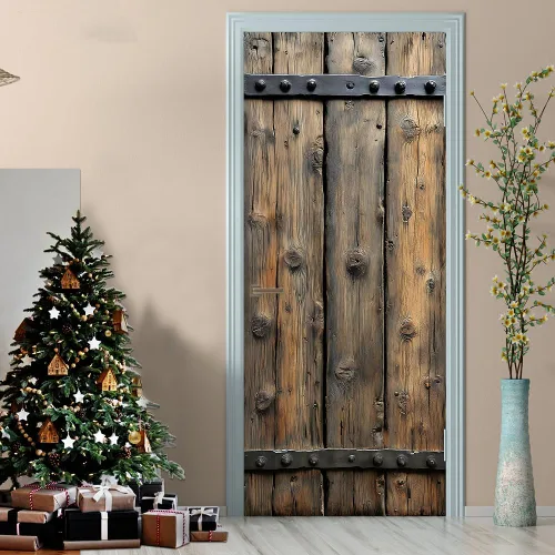 Miniatura 43 de Calcomanías 3D para puerta, murales para despegar y pegar, cocodrilo negro, calcomanías de pared, autoadhesivas, extraíbles, impermeables, de PVC