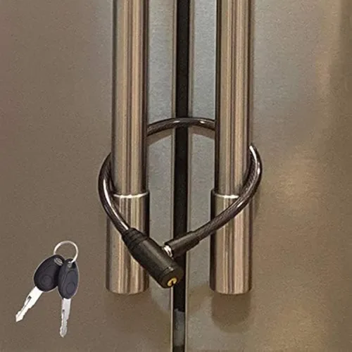 Miniatura 12 de Urban August Cerradura para refrigerador a prueba de niños para niños y adultos, cerradura para puerta francesa, refrigerador y gabinete