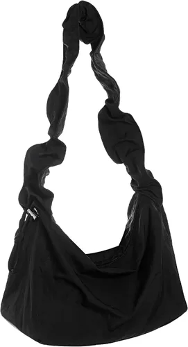 NEICOA Bolso de hombro plisado tipo hobo para mujer, bolso cruzado de nailon con cordón