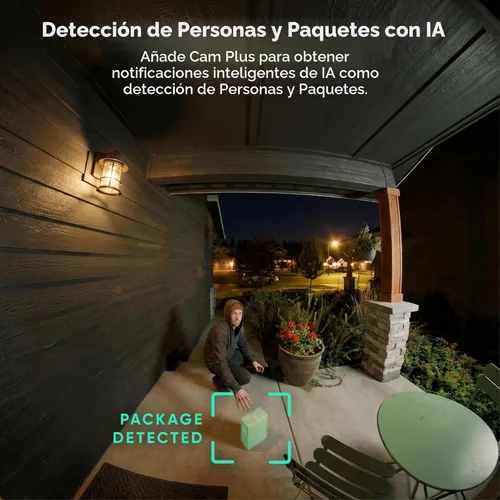 Miniatura 5 de Wyze Timbre de video con batería, cámara inalámbrica, 1536 x 1536 HD+ con visión nocturna a color, audio de 2 vías, vista 1:1 de cabeza a pies