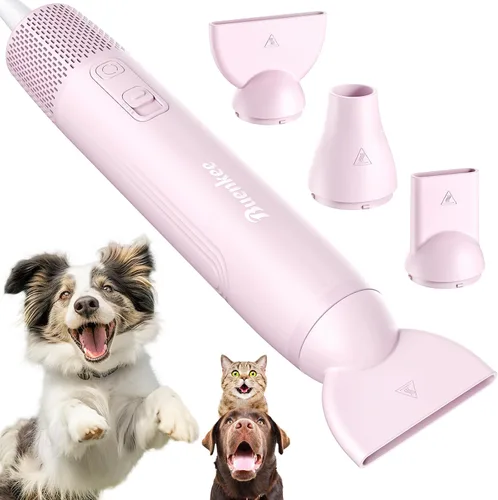 Miniatura 10 de Secador de pelo para perros para aseo de mascotas de mano ligero secador de pelo para perros y gatos 3 velocidades 4 temperaturas, soplador portátil
