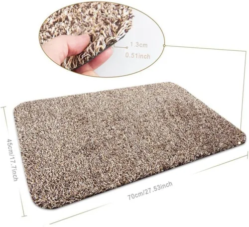 Miniatura 3 de Toddmomy Tapete antideslizante para puerta de entrada interior y exterior, tapete de cachemira para exteriores, no interior, entrada, absorbente