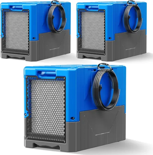 Miniatura 11 de 190PPD Commercial Dehumidifier with Pump for Basement-6000Sq.Ft. Warehouse, Large Space Crawl Space Dehumidifier for Efficient Water Damage Azul