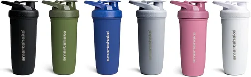 Miniatura 8 de Smartshake Reforce - Botella mezcladora de proteínas de acero inoxidable, sin aislamiento, unisex, para gimnasio, botellas agitadoras de metal, 30.4