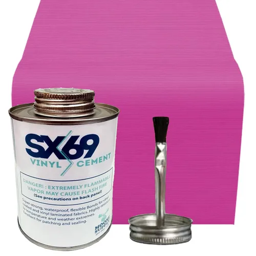 Miniatura 14 de SX 69 Kit de reparación de vinilo Kit de reparación de casa inflable Rojo Incluye adhesivo de 4 onzas y rollo de vinilo para reparaciones