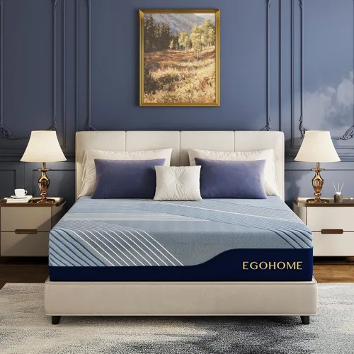 Miniatura 9 de EGOHOME Colchón individual de 14 pulgadas en una caja, espuma viscoelástica de gel de cobre para un sueño fresco y alivio de presión, sin fibra