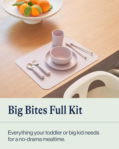 Miniatura 2 de Lalo Big Bites - Juego completo de vajilla para niños, apto para lavavajillas, sin BPA, juego de vajilla para niños, incluye cuenco apilable, plato