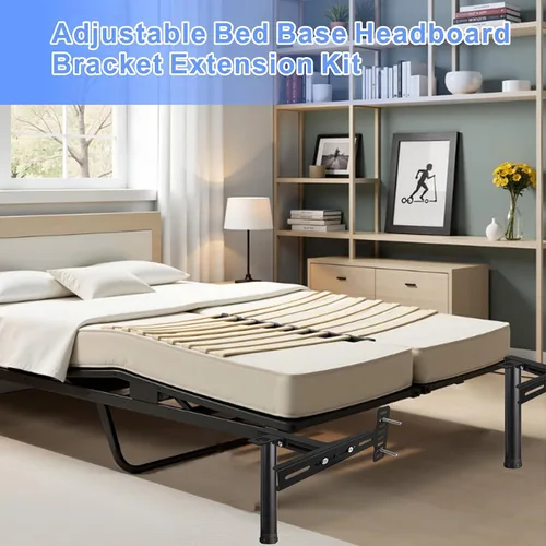 Miniatura 3 de Soportes de cabecera ajustables, kit de soporte universal para cabecera para marco de cama de metal, kit de extensión de tabla de pie de cama