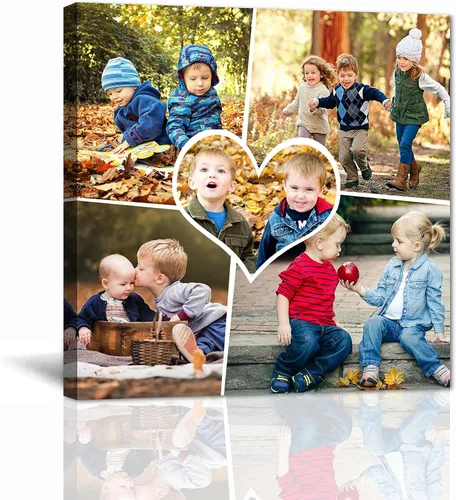 Miniatura 18 de LZIMU Regalos personalizados para el Día del Padre, lienzo impreso con tus fotos, lienzo personalizado para pared, regalos únicos de cumpleaños