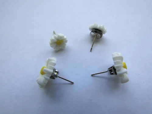Miniatura 7 de Aretes de margaritas para mamá e hija, joyería de flores a juego para madre e hija