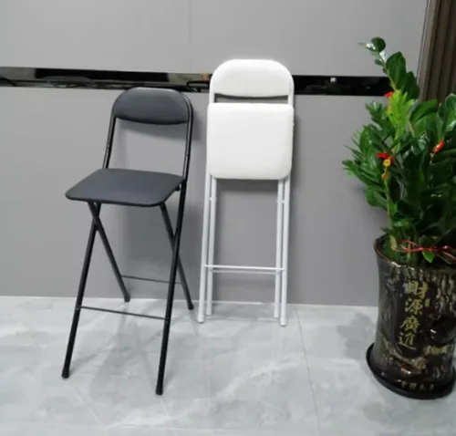 Miniatura 2 de Taburetes de bar plegables – Sillas plegables portátiles con asientos acolchados – Silla plegable alta para bar, oficina y más – Fácil de almacenar