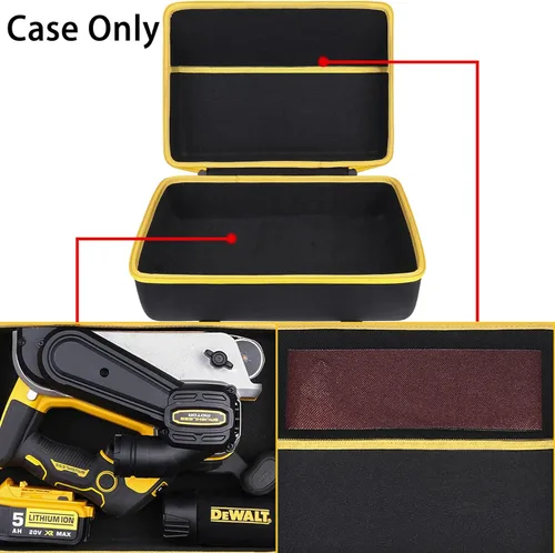 Miniatura 3 de khanka Reemplazo de carcasa rígida para lijadora de banda inalámbrica DEWALT 20V MAX* (DCW220B), solo funda.