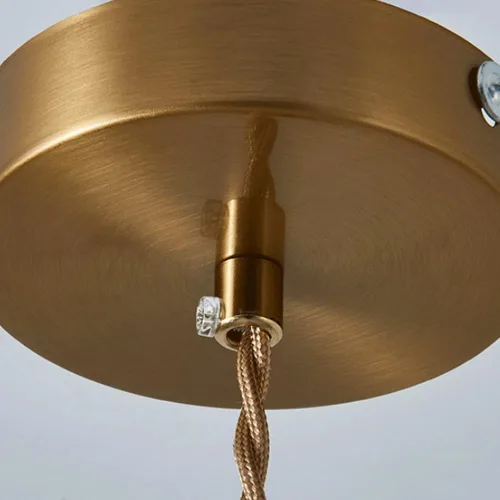 Miniatura 5 de 4.5in Mini Pendant Light Fixtures, Modern Industrial Metal Ceiling Hanging Lighting, Vintage Green Natural Stone Shade Chandelier for Kitchen Island