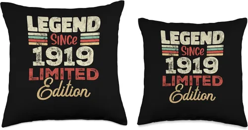 Miniatura 3 de 104th Birthday 104 Year Old Since 1919 Limited Edition Throw Pillow