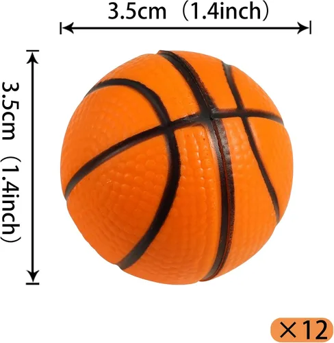 Miniatura 2 de Rsstarxi Paquete de 12 adornos 3D para cupcakes de baloncesto para decoración de tartas de baloncesto para temática deportiva, baby shower, fiesta