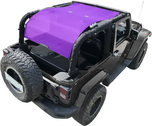 Miniatura 68 de Shadeidea JK - Parasol superior compatible con Jeep Wrangler JKU, cubierta de techo de malla suave (2007-2018) - Bloqueador de ruido de viento UV