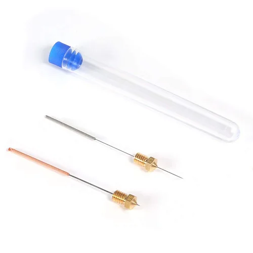 Miniatura 4 de Kit de boquillas para impresora 3D M6 con agujas de limpieza, boquilla extrusora de latón V6 V5, cabezal de impresión de 0.069 in de filamento
