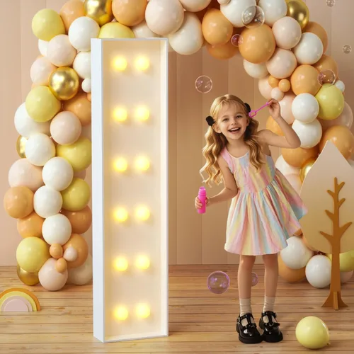 Miniatura 64 de imprsv Letras de marquesina iluminadas, letras de mosaico de 1.2 m con luz para decoración de baby shower, graduación, gran J para decoraciones