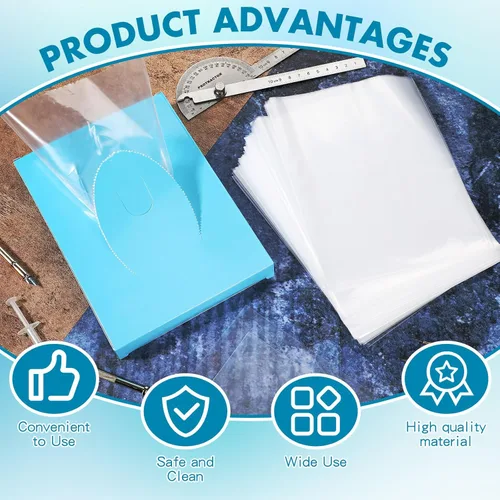 Miniatura 3 de Harloon 500 bolsas desechables para botellas de tatuaje, bolsas de plástico desechables de 6 x 8 pulgadas para suministros de limpieza (transparente)
