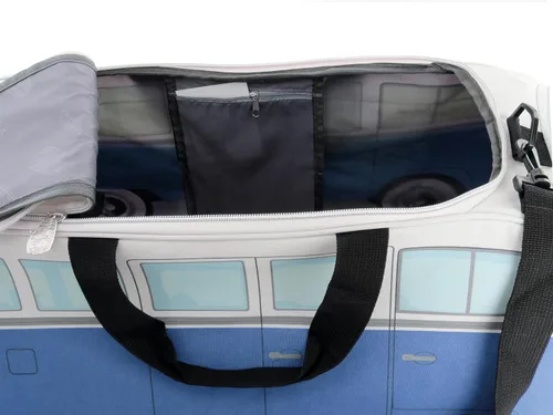 Miniatura 32 de BRISA VW Collection - Volkswagen Samba Bus T1 Camper Van Sport, gimnasio, bolsa de viaje, bolsa de lona con compartimento para zapatos y artículos
