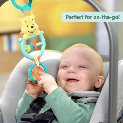 Miniatura 8 de Bright Starts Disney Baby Winnie The Pooh Juguete de Actividad Oso Ocupado, Juguete de Cochecito Unisex, Recién Nacidos en Adelante