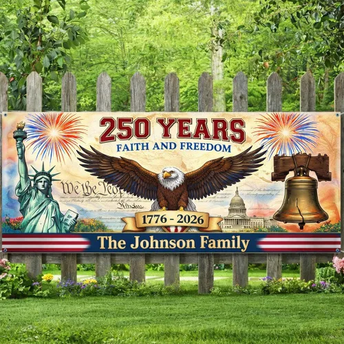 Miniatura 4 de Love Signal Bandera de Estados Unidos personalizada con el 250 aniversario, bandera estadounidense personalizada con imagen, decoración patriótica