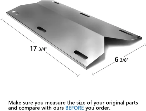 Miniatura 2 de Hongso Placas de acero inoxidable de 17 3/4 pulgadas, protector térmico para parrilla Jenn Air 720-0337 730-0337 720-0062 720-0062-LP, Nexgrill