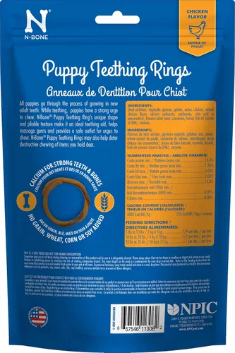Miniatura 2 de N-Bone Anillos de dentición para cachorros, sabor a pollo sin granos, 6