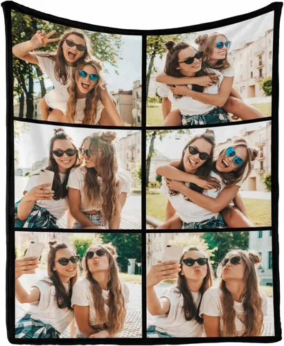Miniatura 23 de Manta personalizada con tus fotos favoritas, manta personalizada con mis propias imágenes para familia, mamá, papá, hija, hijo, perro, hermanas