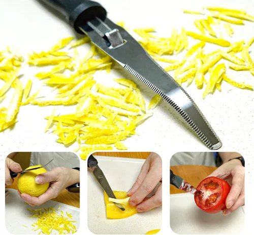 Miniatura 7 de Better Houseware Cuchillo de toronja, cuchillo de acero inoxidable dentado curvado con mango de nailon, cuchillo pelador de pomelo con borde