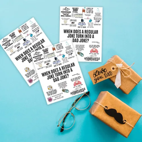 Miniatura 4 de Andaz Press Tarjeta divertida jumbo para el día del padre de 8.5 x 11 pulgadas con sobre, variedad de bromas de papá, regalo del día del padre