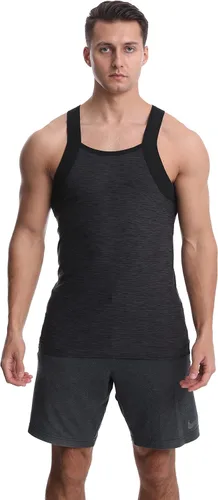 Miniatura 4 de Different Touch Paquete de 3 camisetas sin mangas de corte cuadrado de ajuste seco para hombre
