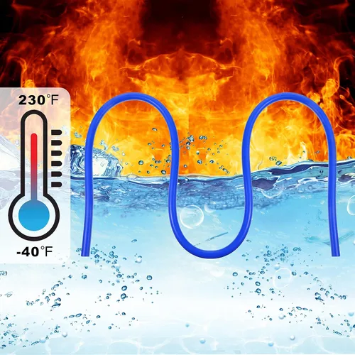 Miniatura 5 de Manguera de tubo de vacío de silicona de alta temperatura de 5 pies de longitud para múltiples usos (azul, 1/4 pulgada, 0.236 in)