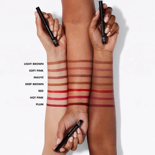 Miniatura 3 de e.l.f. Love Triangle Lip Filler Liner, lápiz delineador de labios 2 en 1 para esculpir y rellenar, color intenso de larga duración, vegano y libre