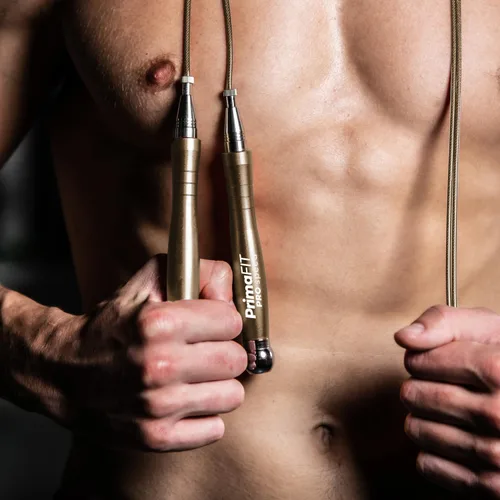 Miniatura 8 de PrimaFIT Jump Rope Pro Speed Skipping Rope Adjustable Adult Jumping Rope Weighted Aluminium Handles for Double Dutch Boxing Workout Crossfit Bronze
