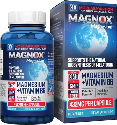 Miniatura 14 de MAGNOX® 520 Suplemento de magnesio de 520 mg de magnesio de alta absorción para hombres y mujeres con minerales del mar muerto 3 veces más