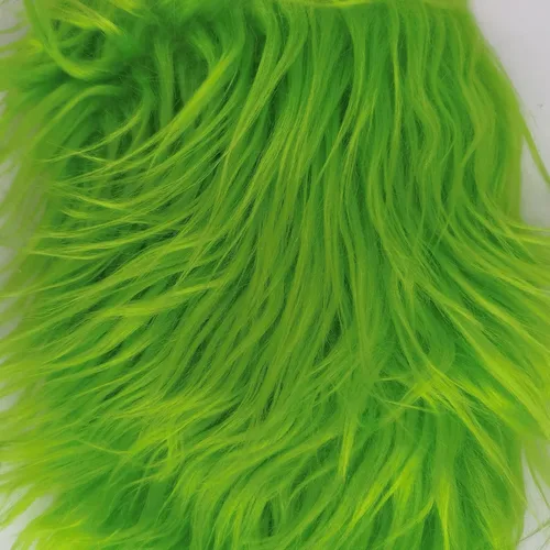 Miniatura 2 de Tiras precortadas de tela de piel sintética de felpa lanuda para gnomos, barba, cosplay, decoración enana (verde, 4 x 60 pulgadas)