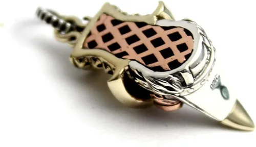Miniatura 3 de Colgante de plata de ley 925 de COSUMOSU Steampunk Plague Doctor Bird Beak Mask