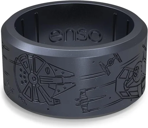 Miniatura 2 de Enso Rings Anillos de silicona de marquesina de Star Wars, colección de anillos anchos, diseño cómodo y flexible